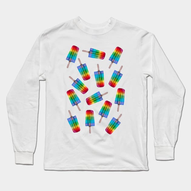 Ice Cream Rainbow Long Sleeve T-Shirt by ruifaria